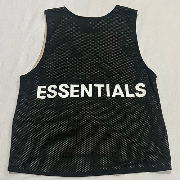 Fear of God Essentials Black Mesh Tank Top - Picture 1 of 3